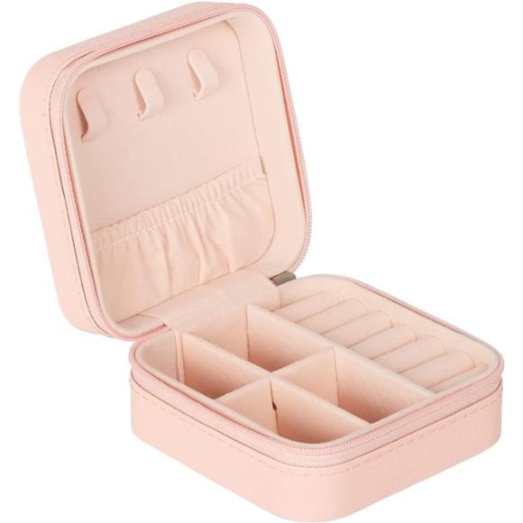 Other - NEW - Leather Small Travel Jewelry Case,Portable Jewelry Box